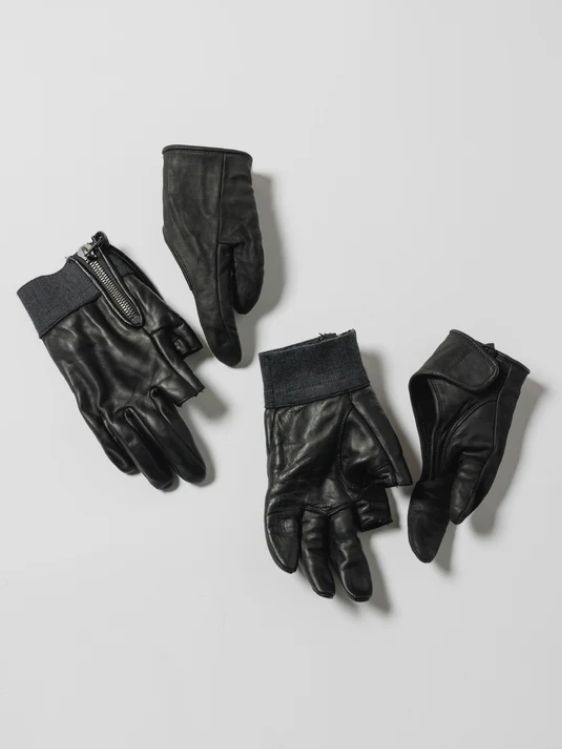 D.Hygen  / ディーハーゲン - コラボレーション レザー グローブ  - ブラック