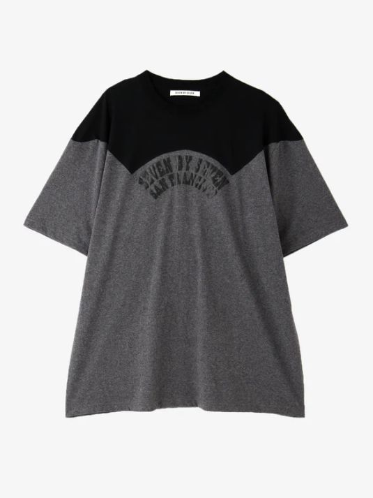 カレッジTシャツ - BLACK - WESTERN YOKE PRINT TEE