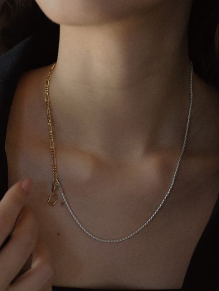 シェードコンビチェーンネックレス MIX （S-48cm）