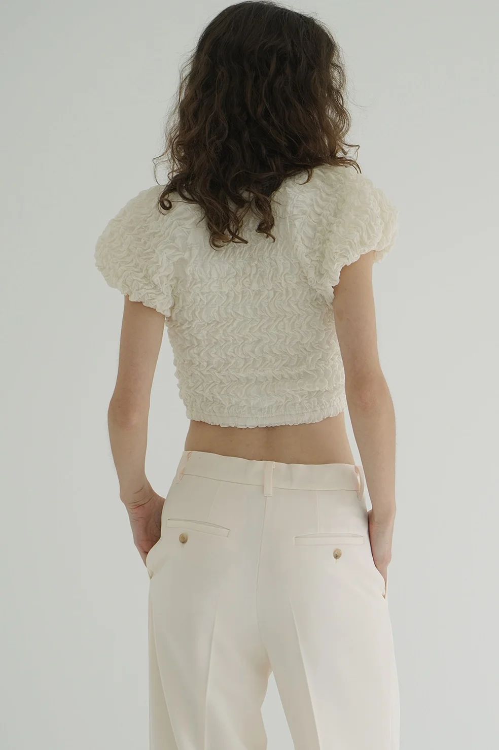 シャーリングパフトップス - SHIRRING PUFF TOPS IVORY