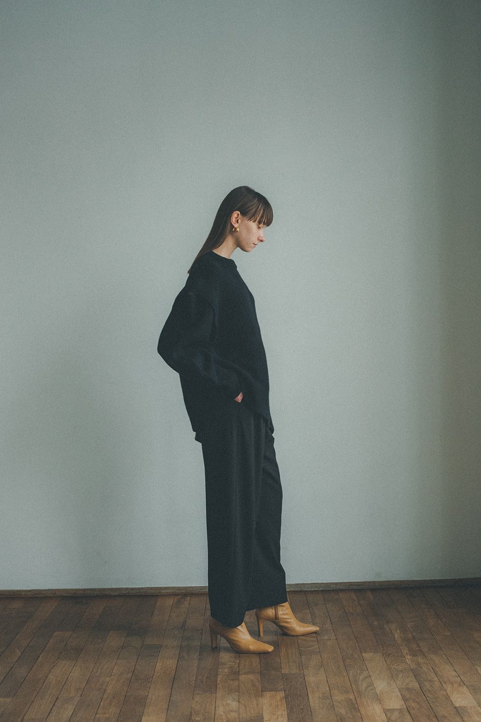 21AW ベーシックタックパンツ -  BASIC TUCK PANTS - BLACK