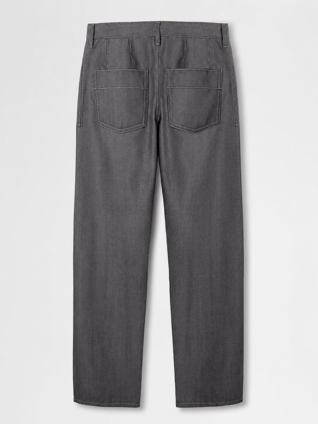 ストレートデニムパンツ - denim pant in wool denim （BLACK)