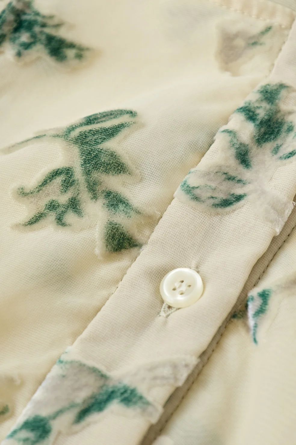 オパールプリント ビスチェ付きシャツ -  FLOWER OPAL BUSTIER SHIRTS IVORY