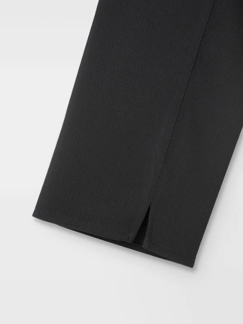 スラックス -  classic rayon tricotine drawstring trouser in black