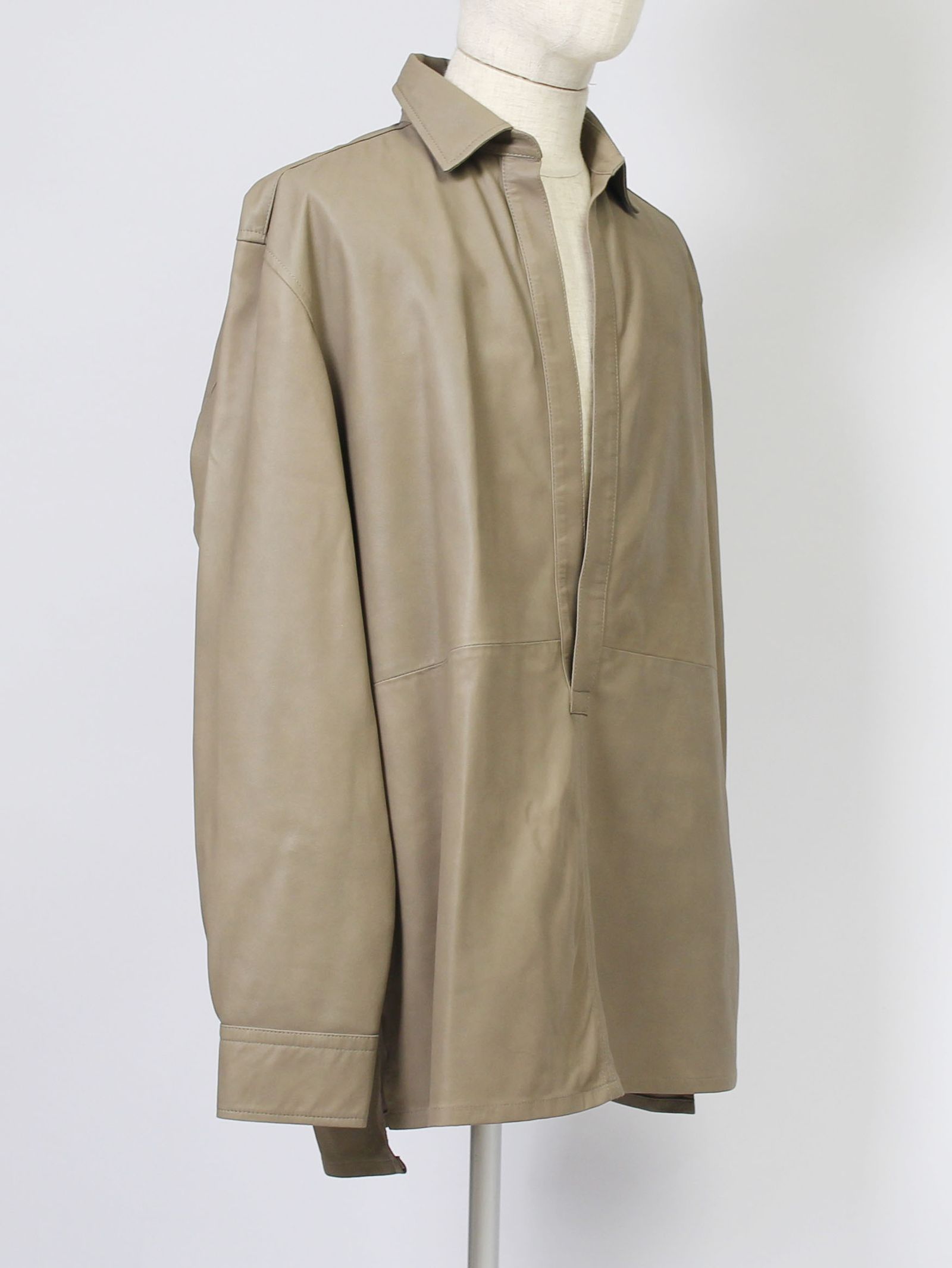 SEVEN BY SEVEN - LETHAER PULLOVER SHIRTS - Goat leather