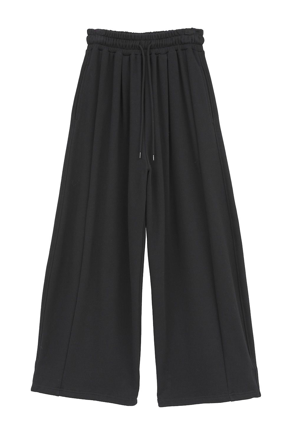 パフトップス - W FACE CLOUD PUFF SLEEVE TOPS (BLACK)