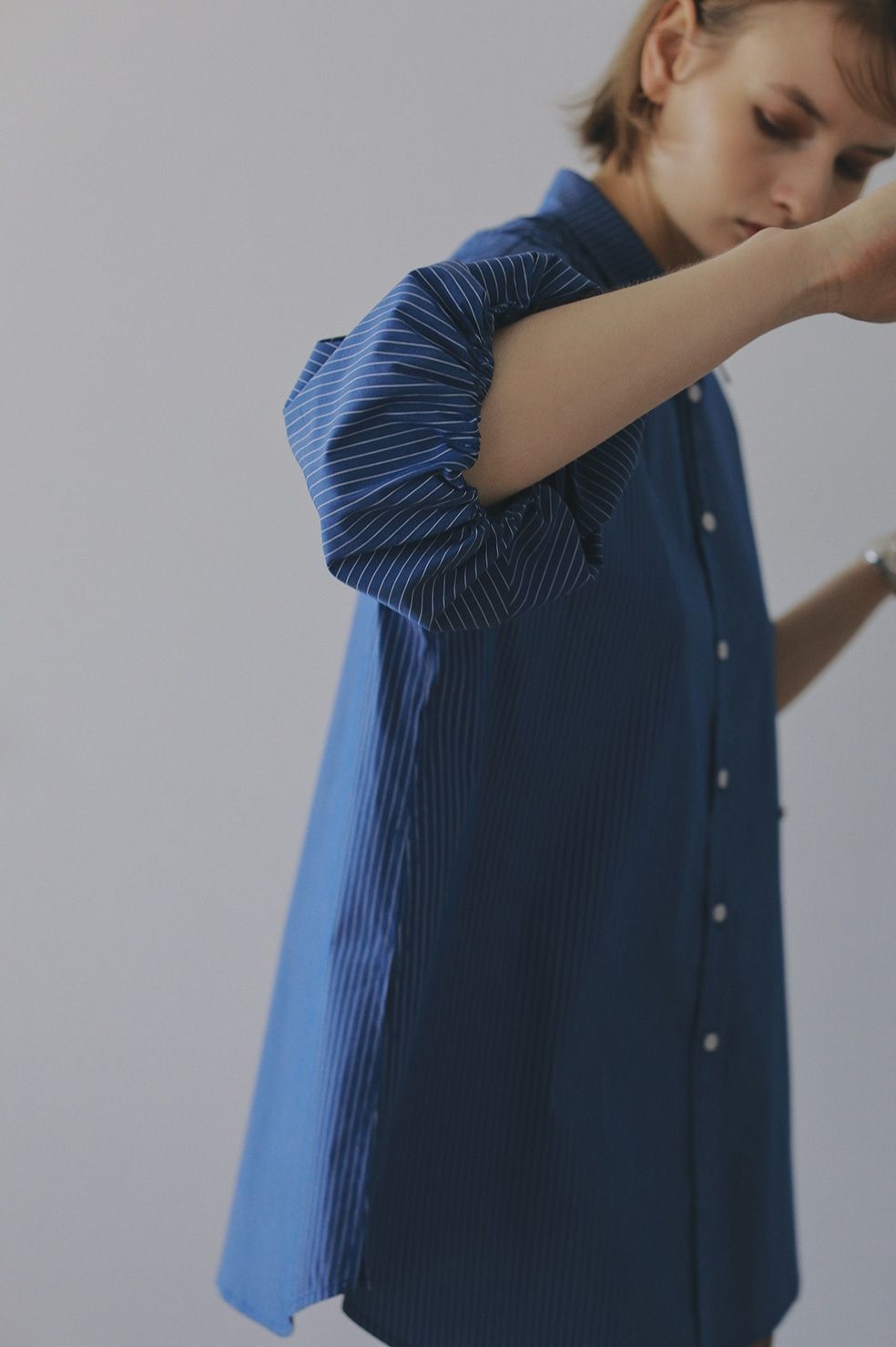 バルーンスリーブシャツ - BALOON SLEEVE SHIRT - STRIPE