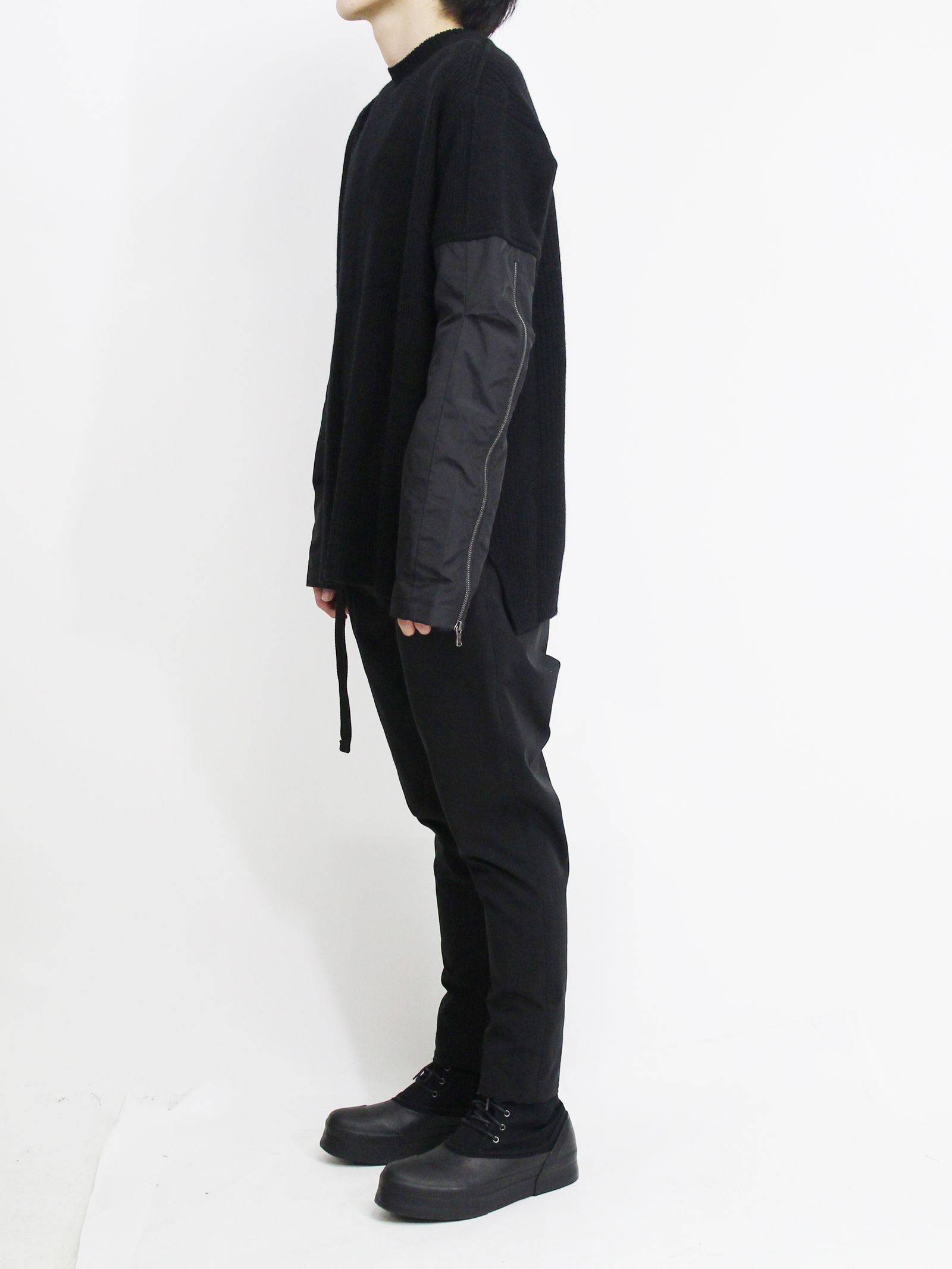コンビネーションプルオーバー  - BLACK