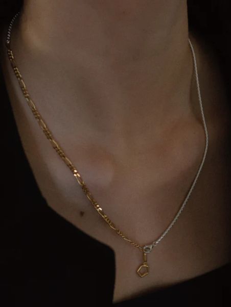 シェードコンビチェーンネックレス MIX （S-48cm）