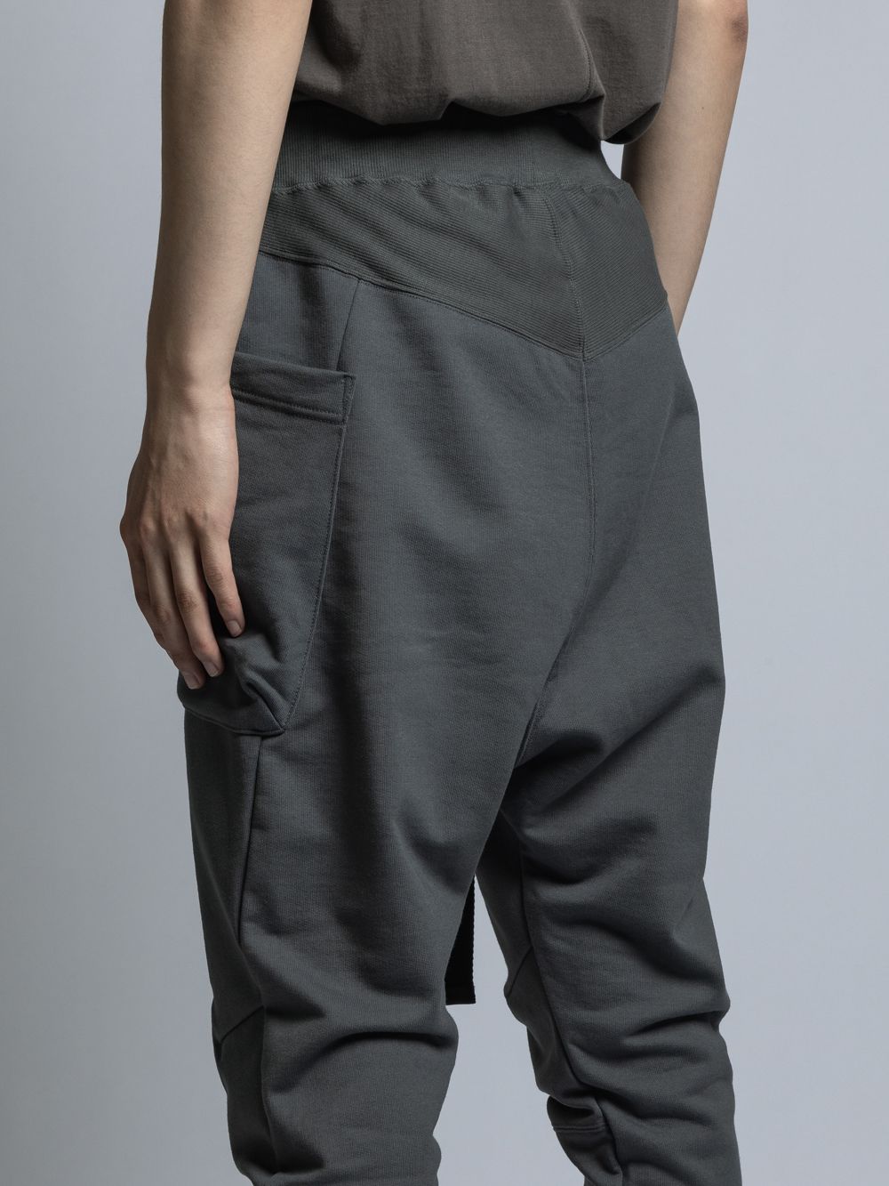 コットン スエットスキニーパンツ   - GREY
