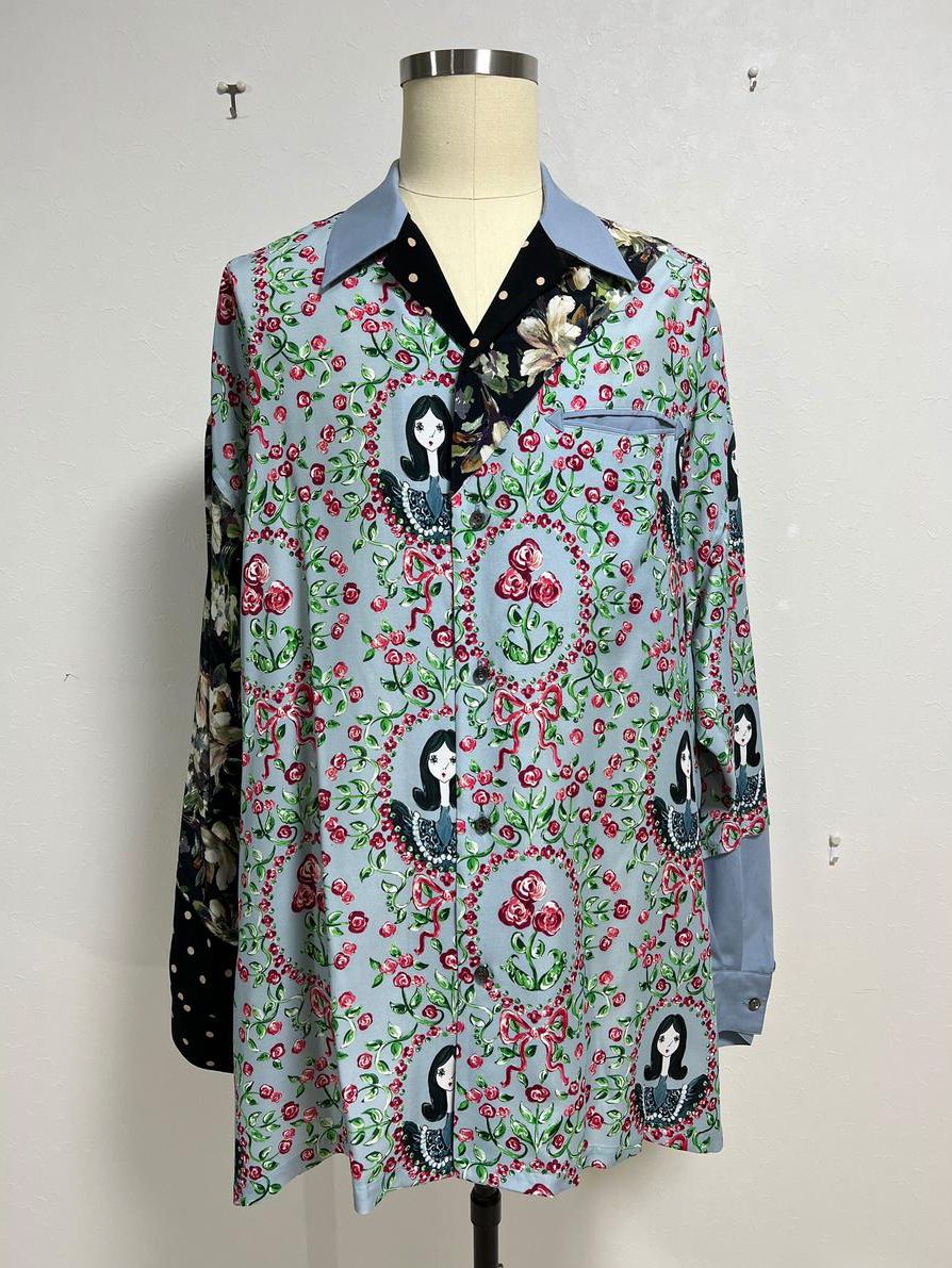 KIDILL - オープンカラーシャツ - SLASH OPEN COLLAR SHIRT GIRL PRINT