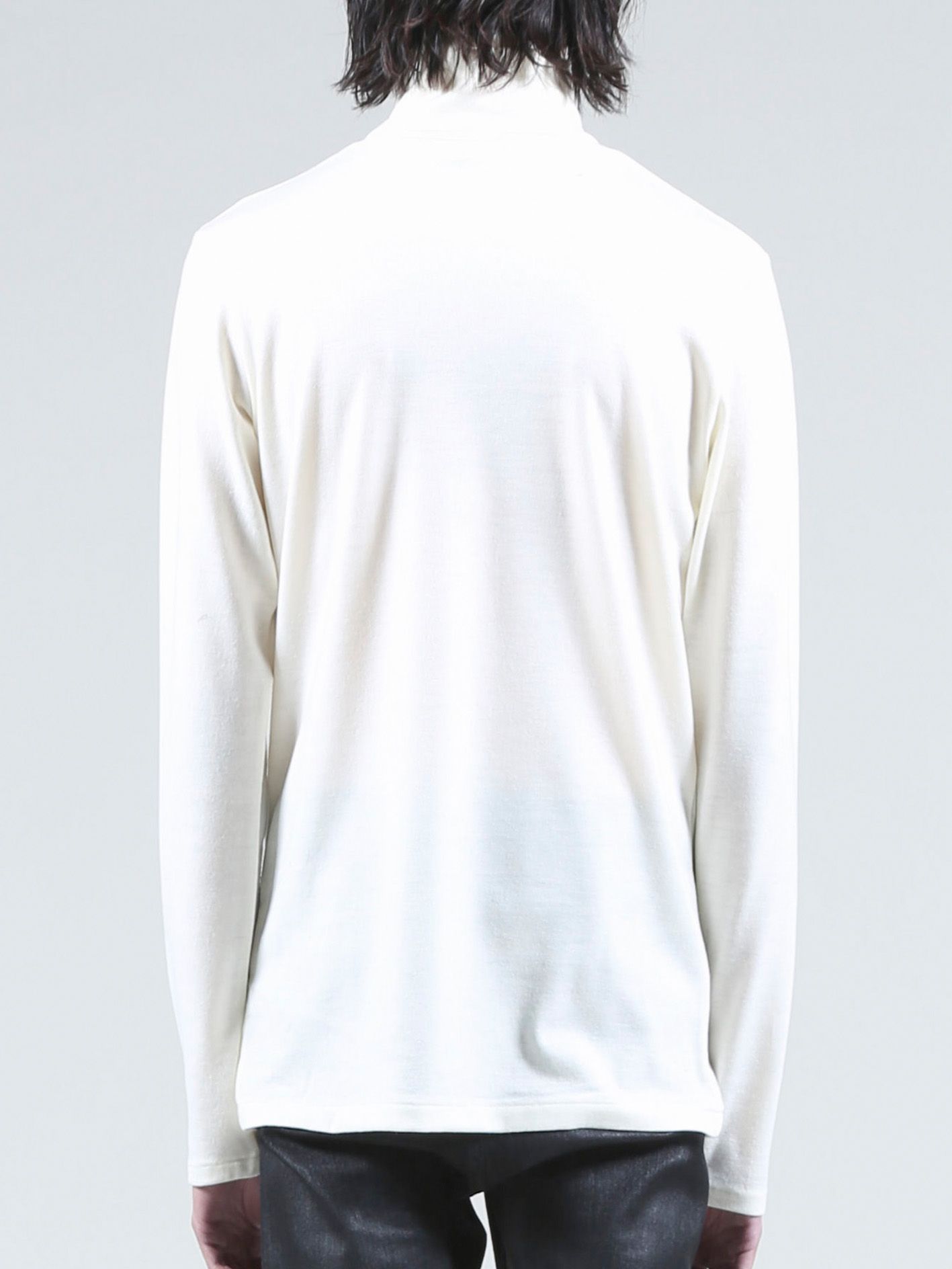 ウォッシャブルウールタートルネックプルオーバー - Washable Wool Turtleneck Pullover - CREAM
