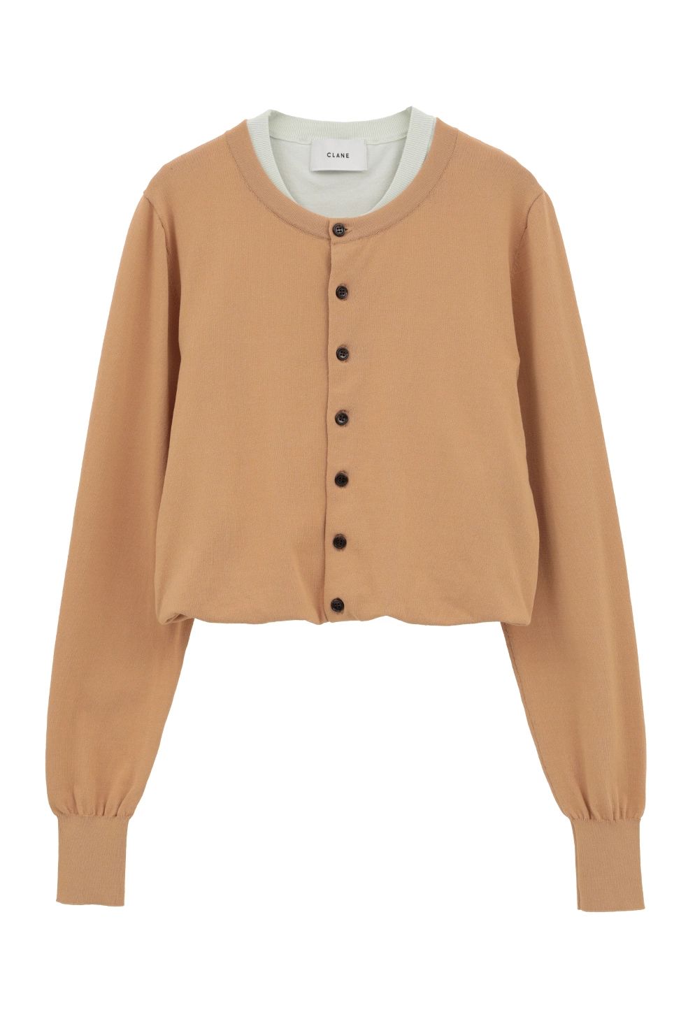 レイヤーニットカーディガン - W LAYERED KNIT CARDIGAN (BEIGE)