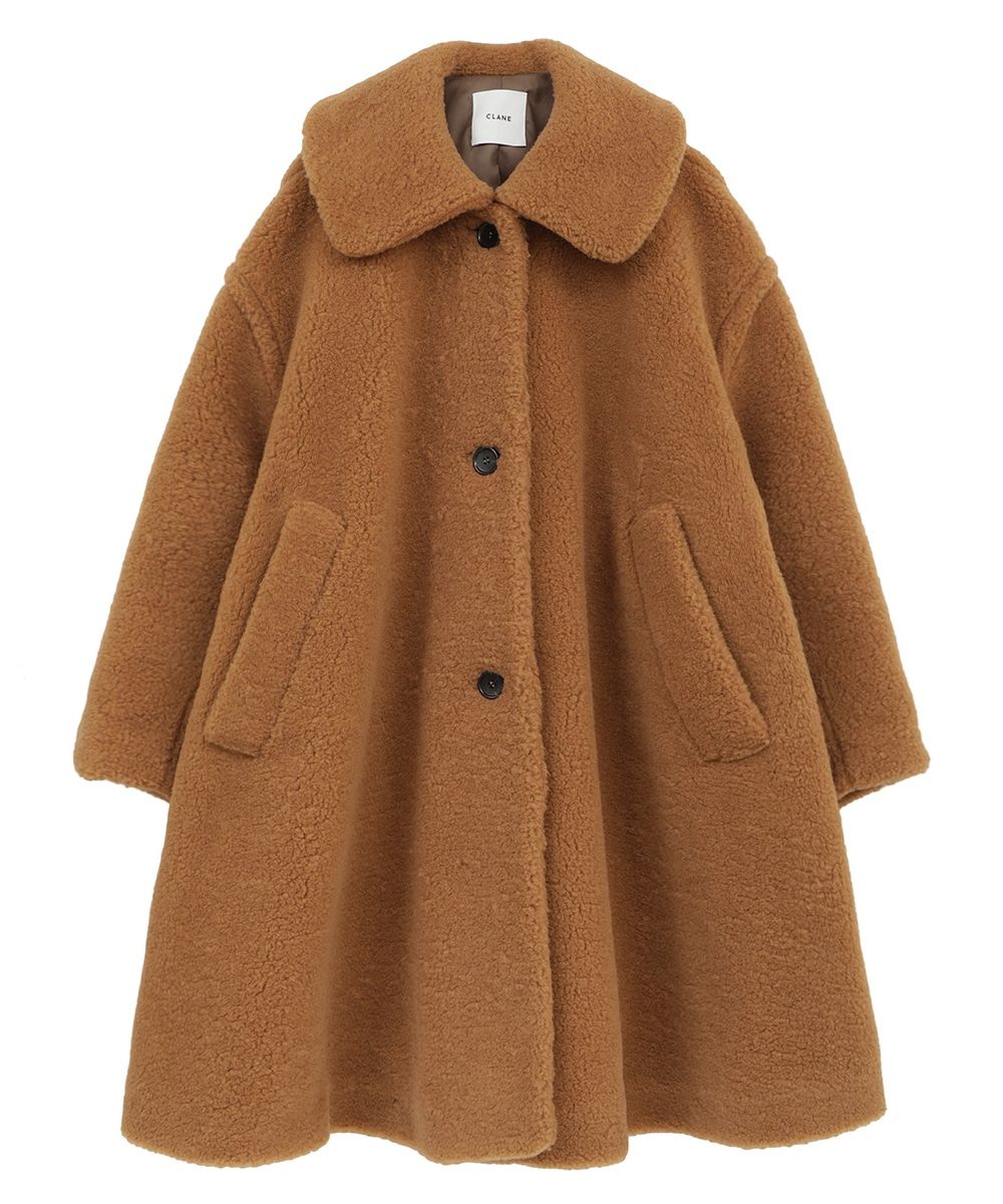 CLANE VOLUME FLARE BOA COAT グレー 1low