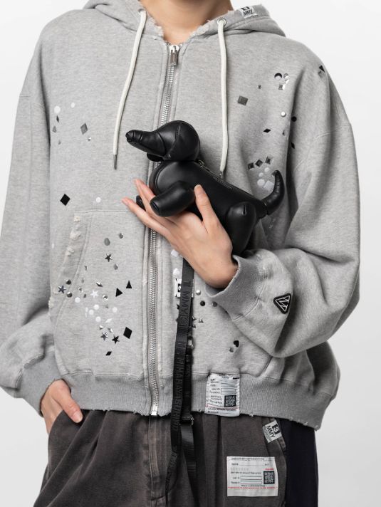 ドールバッグ (ミニダックスフンド） "DOLLS" DACHSHUND Mini Bag - BLACK