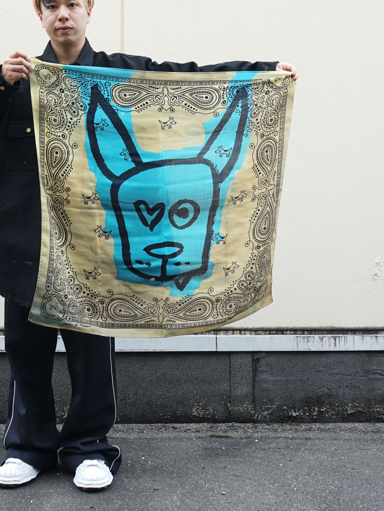 バンダナスカーフ 90×90cm （BEIGE)