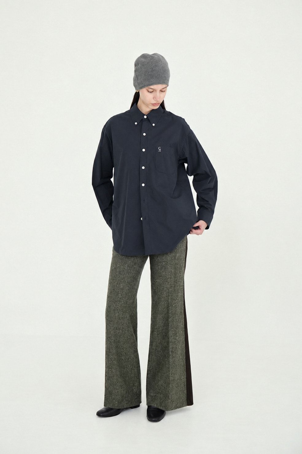 コーデュロイパネルメランジパンツ - CORDUROY PANEL MELANGE PANTS (MIX)