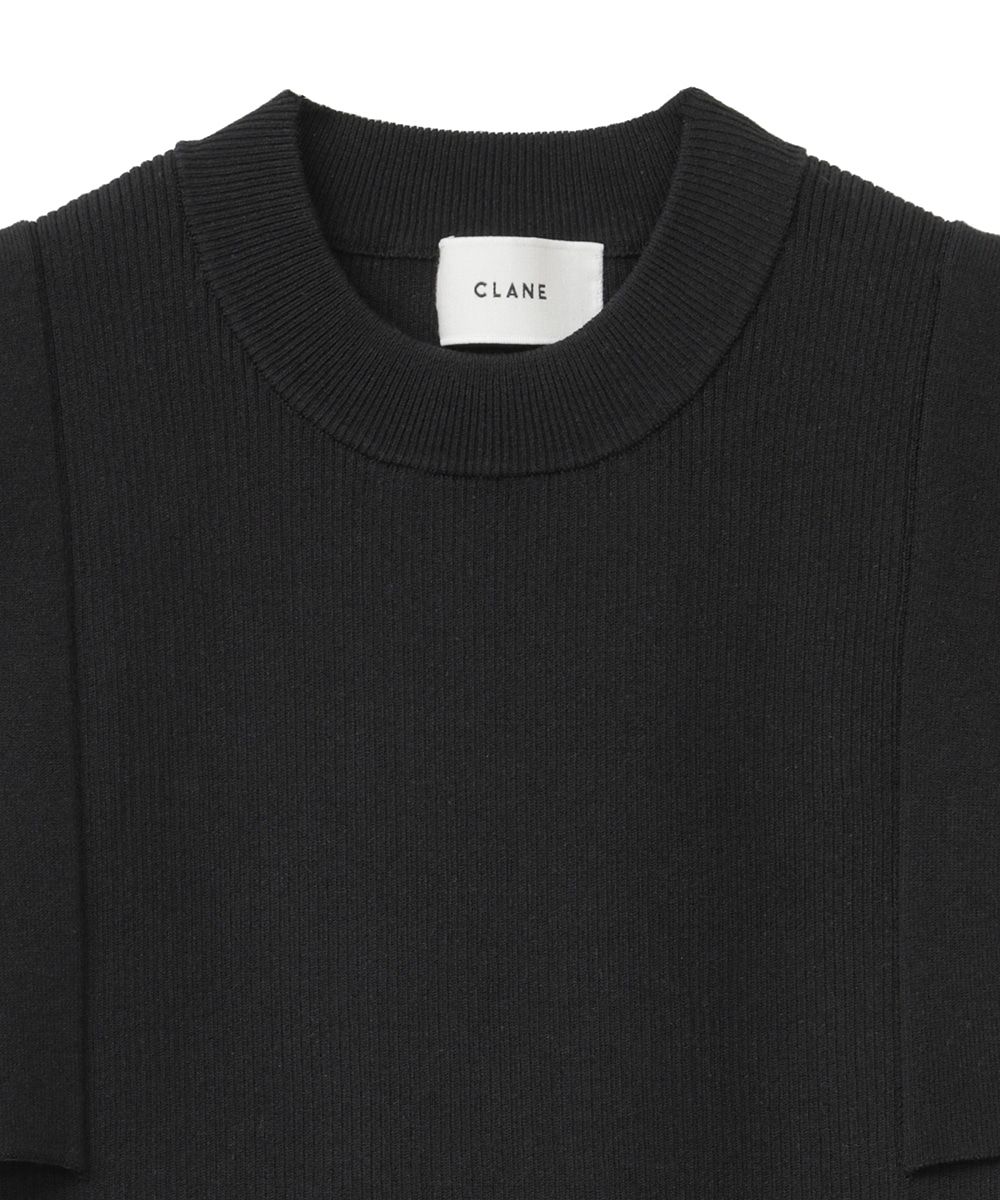 スクエアスリーブニット - SQUARE SLEEVE KNIT BLACK