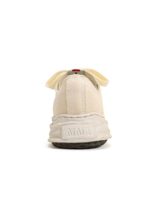 "HANK" OG Sole Over-Dyed Canvas Low-top Sneaker- A08FW719 - WHITE