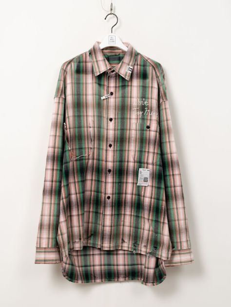 ヴィンテージライクチェックシャツ - VINTAGE LIKE CHK SH (PINK)