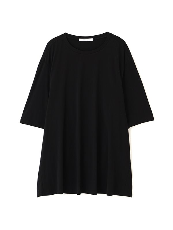 エアリーコットンオーバーサイズTee (ブラック)