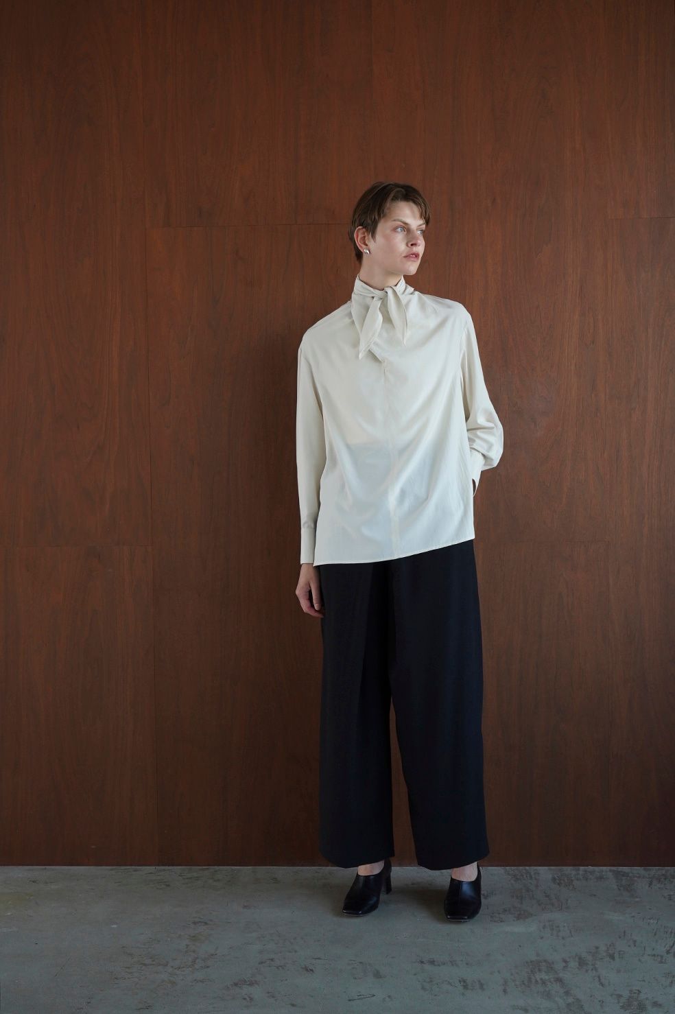 CLANE - チーフカラートップス - CHIEF COLLAR TOPS - IVORY | ADDICT