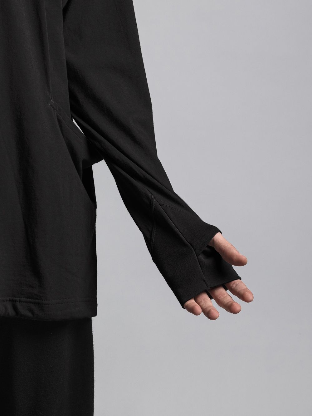 タートルネックカッソー - 40/- soft jersey Turtle necked T BLACK