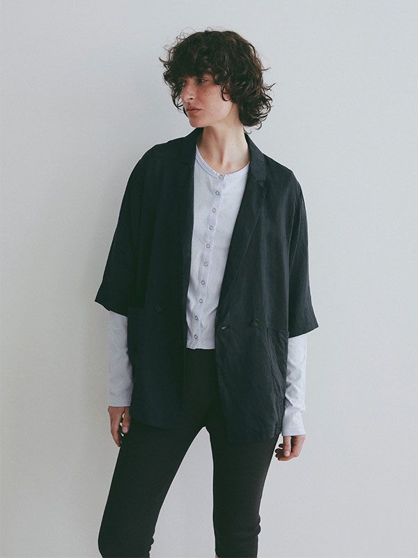 クールタッチハーフスリーブジャケット（NAVY)