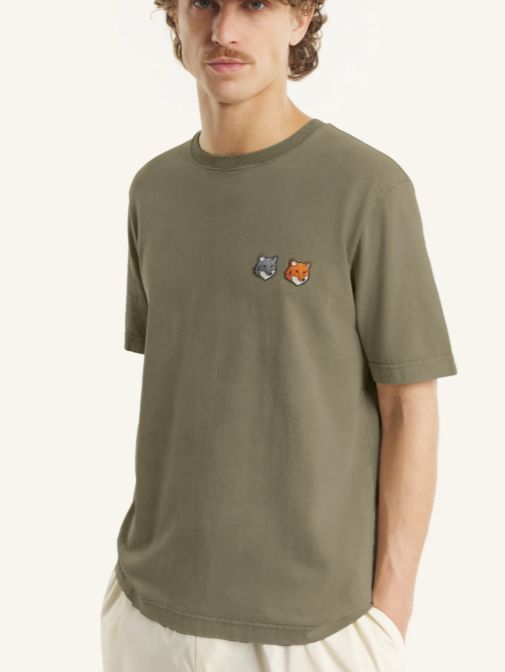 ダブル フォックスヘッド コンフォート Tシャツ (faded laurel green)