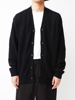 ドライコットンニットカーディガン - DRY COTTON KNIT CARDIGANE - BLACK