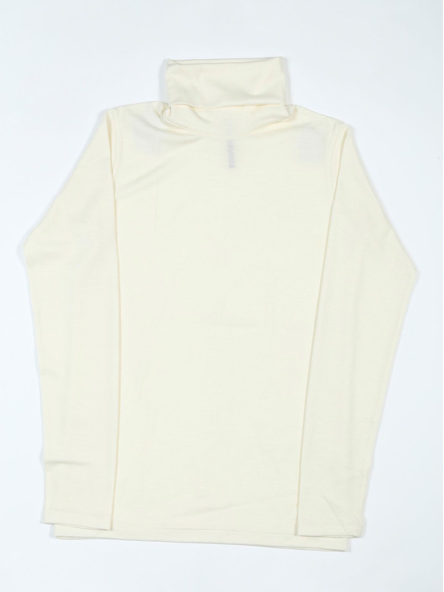 ウォッシャブルウールタートルネックプルオーバー - Washable Wool Turtleneck Pullover - CREAM