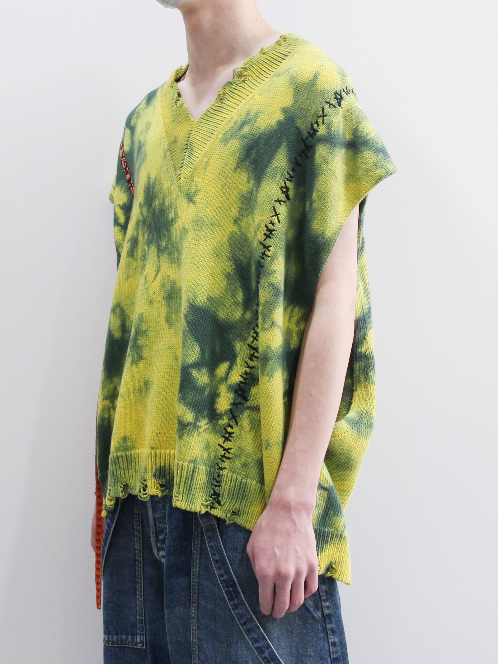 【永瀬廉 着用】 ニットベスト  - KNIT VEST - COLLABORATION WITH rurumu: YELLOW