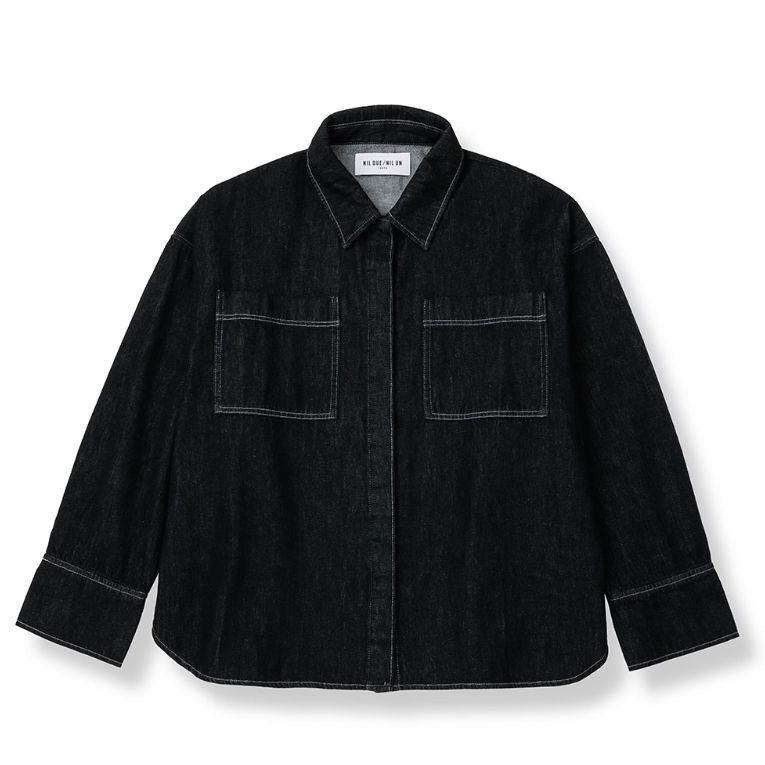デニムシャツ - STITCH BLACK DENIM SHIRT