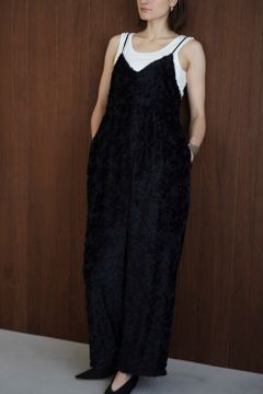 フリンジ キャミソール オールインワン - FRINGE CAMISOLE ALL IN ONE - BLACK