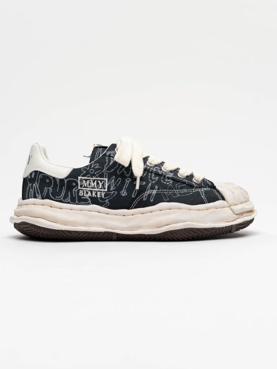 【BLAKEY / ブレイキー】オリジナルソールスニーカー  | OG Sole Graffiti Printed Canvas Low_top Sneaker (BLACK)