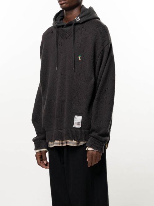 トリプルレイヤードフーディ - Triple Layered Hoodie (BLACK)