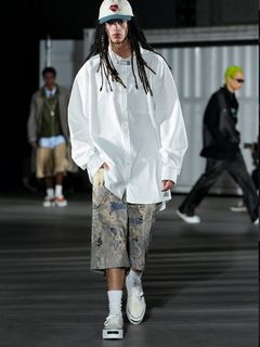 オーバーサイズ オックスフォードシャツ - Oversized Oxford Shirt (WHITE)