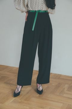ベーシックタックパンツ -  BASIC TUCK PANTS - BLACK