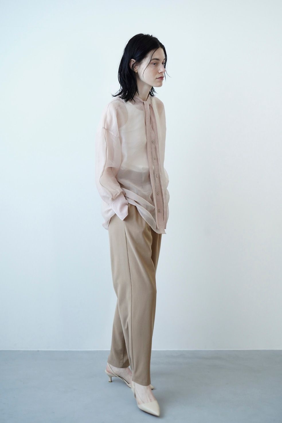 CLANE - ダブル フェイス シアー シャツ - W FACE SHEER SHIRT - LIGHT