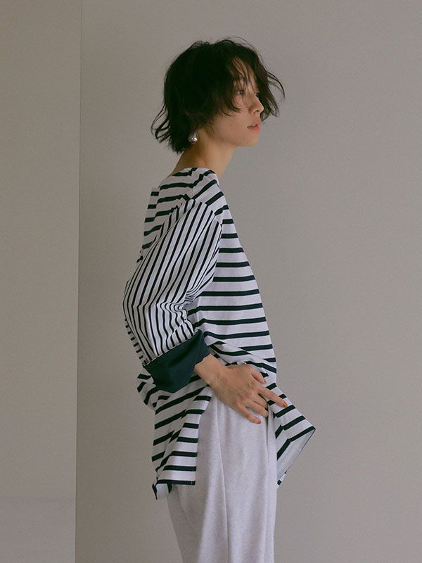 ETRE TOKYO - mixボーダートップス - BEIGE | ADDICT WEB SHOP