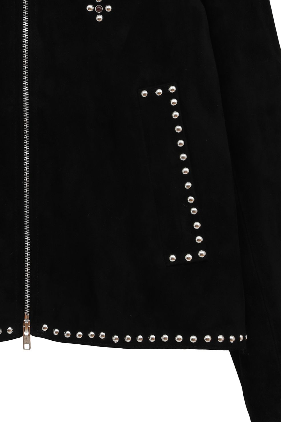 スウェードレザー スタッズブルゾン - SUEDE STUDS BLOUSON - BLACK