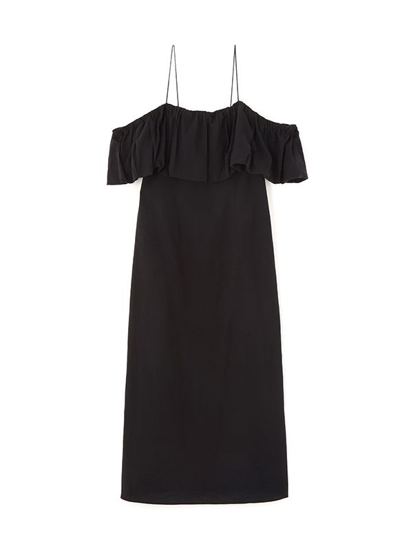 フリルキャミベアワンピース（BLACK)