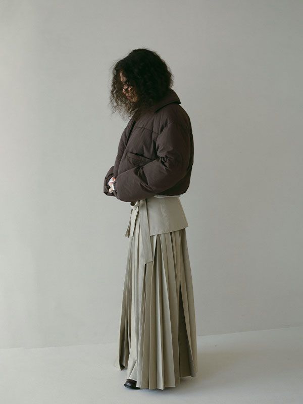 パディング ショートブルゾン BROWN レディース 中綿ジャケット