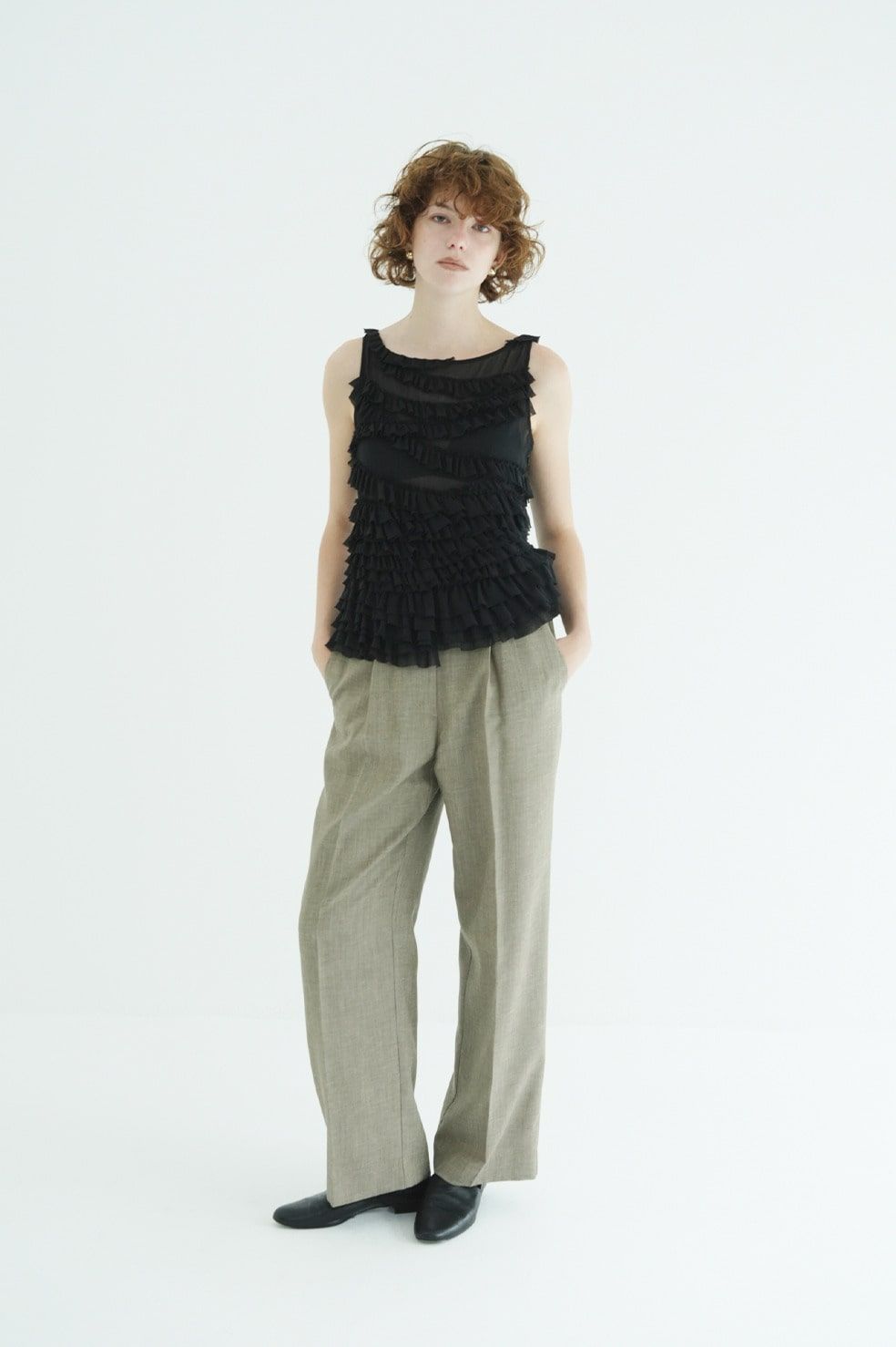 ツーウェイタックストレートパンツ - 2WAY TUCK STRAIGHT PANTS (MIX)