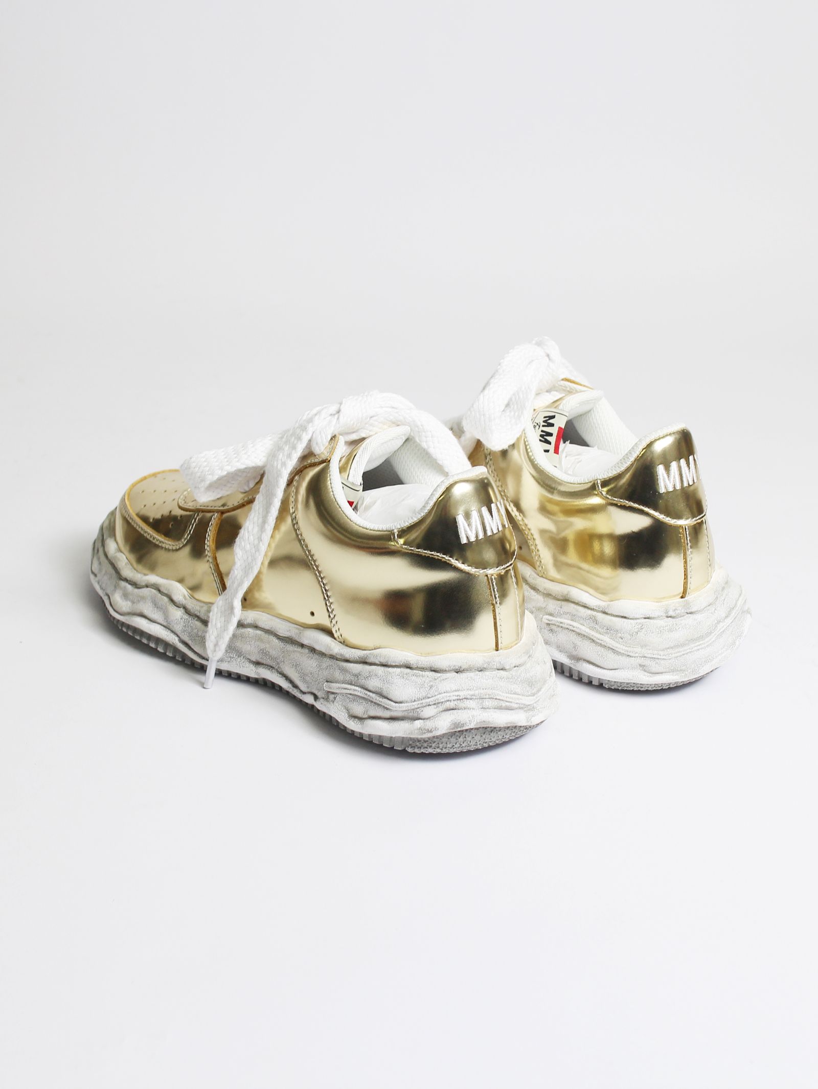 "WAYNE" OG DE Sole Leather Low-top Sneaker   A07FW706 - GOLD