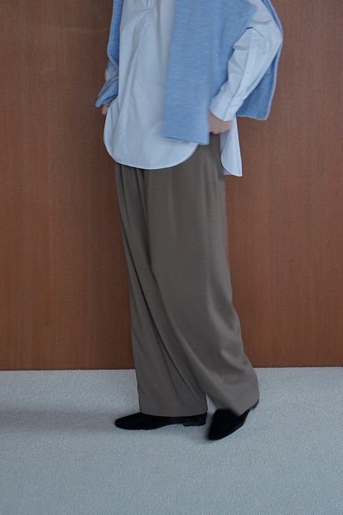 CLANE - 【22AW 2nd】 ベーシックタックパンツ - BASIC TUCK PANTS