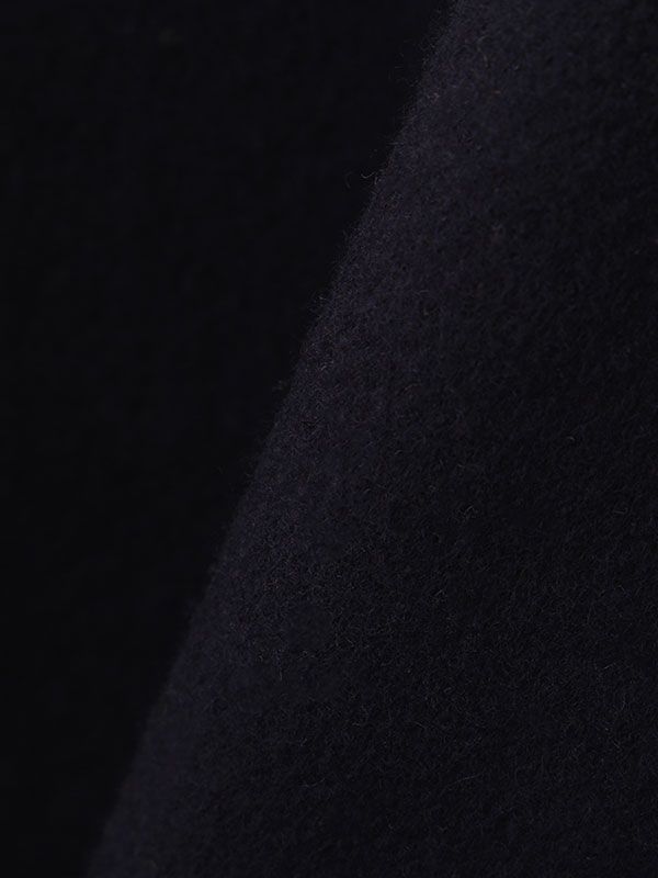 スタンドカラーリバーロングコート - NAVY