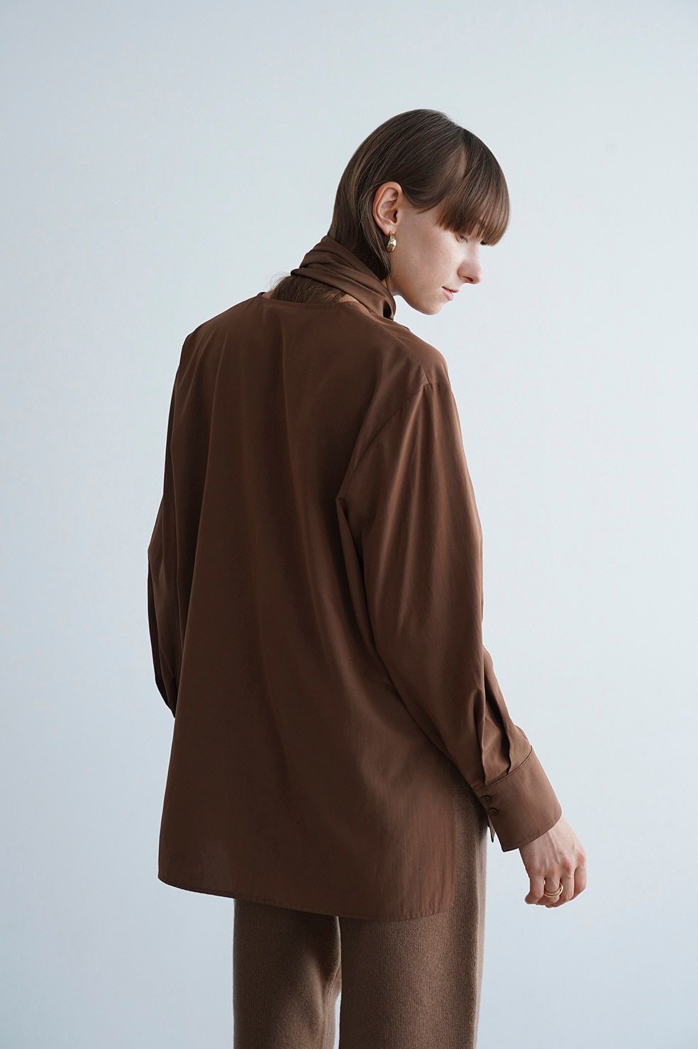 チーフカラートップス - CHIEF COLLAR TOPS - BROWN