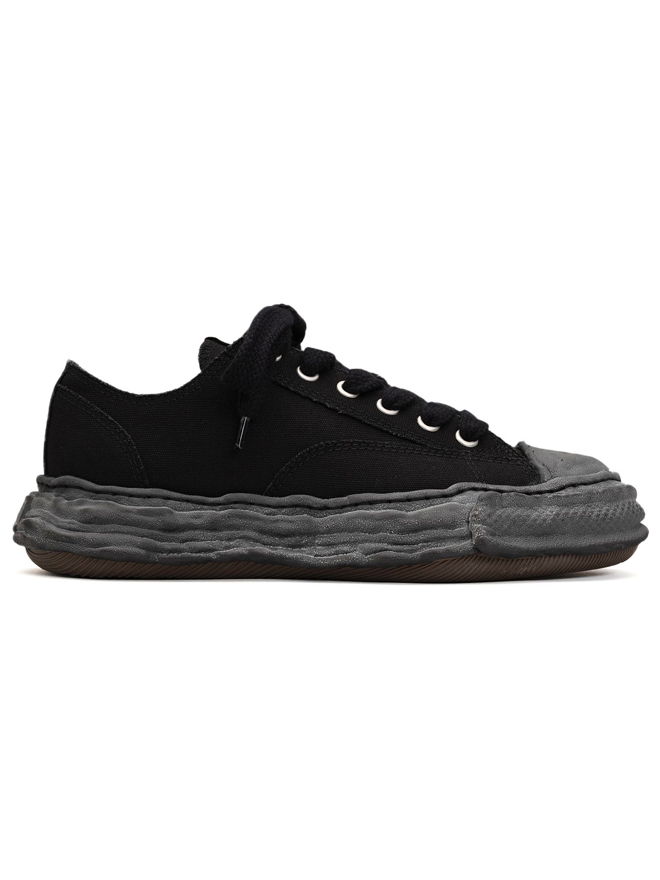 Maison MIHARA YASUHIRO - 【ピーターソン 23】 キャンバス ビンテージソール スニーカー ブラック - OG SOLE  PTS23 CANVAS LOW-TOP A13FW713 - BLACK × BLACK | ADDICT WEB SHOP