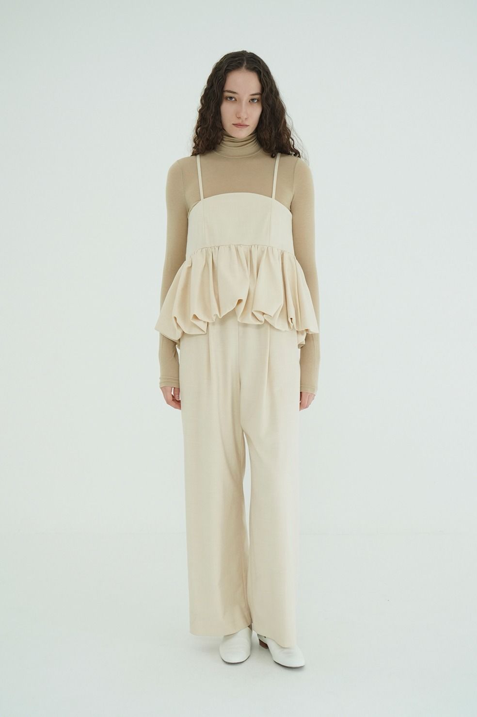 オールインワン -  PEPLUM LAYERED ALL IN ONE (IVORY)